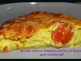 Quiche chèvre/tomates cerises et bacon