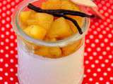 Panna cotta aux pommes à la vanille