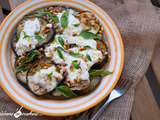 Salade d’aubergines rôties et burrata