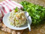 Salade de fenouil à la poire et aux raisins secs