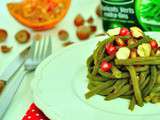 Salade de haricots verts à la grenade et aux noisettes