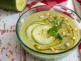 Soupe froide d’avocat et concombre