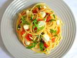 Spaghetti à la roquette et aux tomates séchées