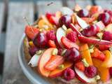 Tarte aux fruits et à la crème pâtissière à la vanille