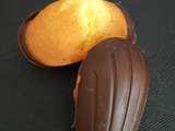 Madeleines et leur coque au chocolat