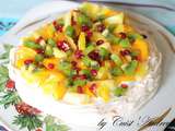 Pavlova aux fruits exotiques