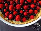 Tarte d’Été aux fruits rouges : fraises, myrtilles et groseilles