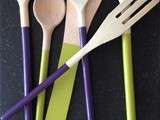 Spatules en bois colorées ou comment donner du fun et de l’originalité à un objet banal