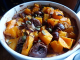 Butternut, châtaignes et oignon rouge