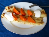 Crêpe moelleuse à la confiture d’abricots