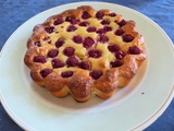 Gâteau moelleux aux framboises, amandes et ricotta