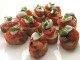 Mini toasts tomate mozzarella