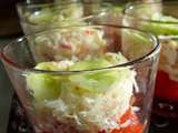 Verrine de crabe, tomate et fenouil