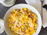 One pot pasta lardons et courge