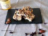 Granola barres aux miel, myrtilles et noix de pécan / Honey, blueberry and pecan granola bars