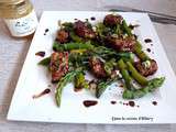 Saumon et asperges au caramel de miel et balsamique / Salmon and asparagus, balsamic and honey caramel