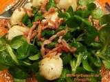 Coquilles Saint Jacques sur Salade de Mache