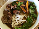 Soupe au Miso Légumes Boeuf et Nouilles