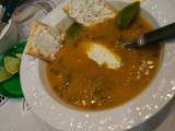 Soupe aux Lentilles et Topping Fromage Ail et Fines Herbes