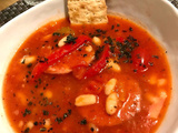 Soupe Tomate Poivrons Haricots Blancs