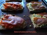 Tartines de Tomates et Jambon cru ou d'Artichauts et Jambon cru