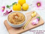 Compote de poire nashi au gingembre frais