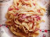 Tagliatelles carbonara