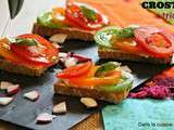 Crostinis tricolores – Vegan