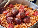 Polpette al sugo : tagliatelles aux boulettes