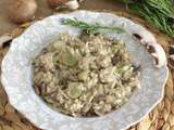 Risotto champignons & laitue asperge