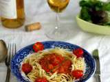 Sauce crémeuse à la tomate {sur spaghettis}