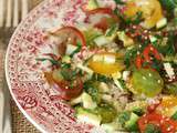 Semoule de riz aux petits légumes d’été