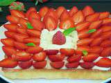 Tarte aux fraises, citron et basilic