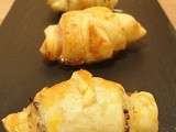 Mini croissants moutarde, bacon & emmental