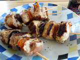 Brochettes de mignon de porc aux fruits secs