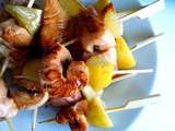 Brochettes saumon - citron