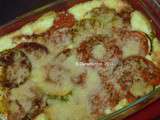 Courgettes et tomates en gratin