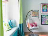 Chambre En orange Et Bleu Turquoise