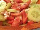 Salade de tomates et concombre