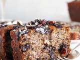 Banana bread rustique chocolat noisettes