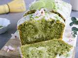 Cake marbré au thé matcha et citron vert