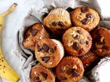 Muffins à la banane et aux pépites de chocolat