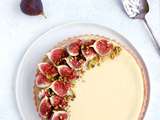 Tarte cheesecake aux figues, chèvre et miel