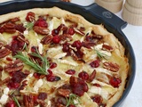 Tarte fine au Brie et aux cranberries