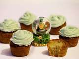 Cupcakes vert à la bière Saint Patrick