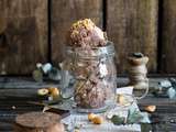 Glace marbrée chocolat & beurre de cacahuètes (sans sorbetière)