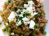 Quinoa aux petits pois et à la féta