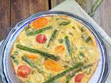 Frittata asperges et tomates cerises