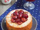 Gâteau de polenta aux prunes