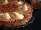 Gâteau poires, vanille et noisettes